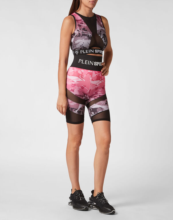 Plein Sport Jogging Cyclist Leggings Camouflage Camouflage/pink