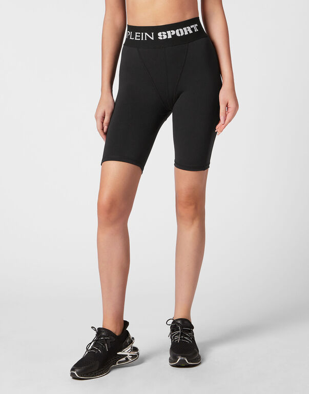 Plein Sport Jogging Cyclist Push Up Leggings Basic Black