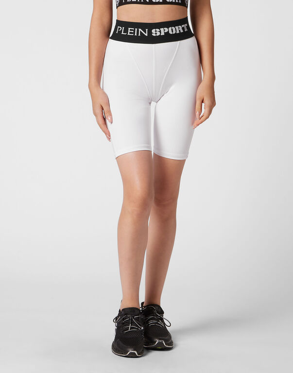 Plein Sport Jogging Cyclist Push Up Leggings Basic White