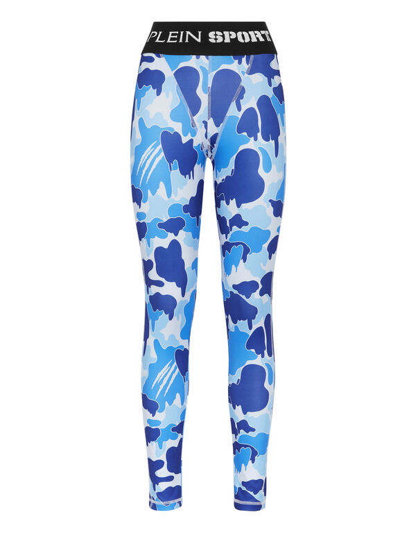 plein sport Jogging Push Up Cutting Leggings Camouflage light blue
