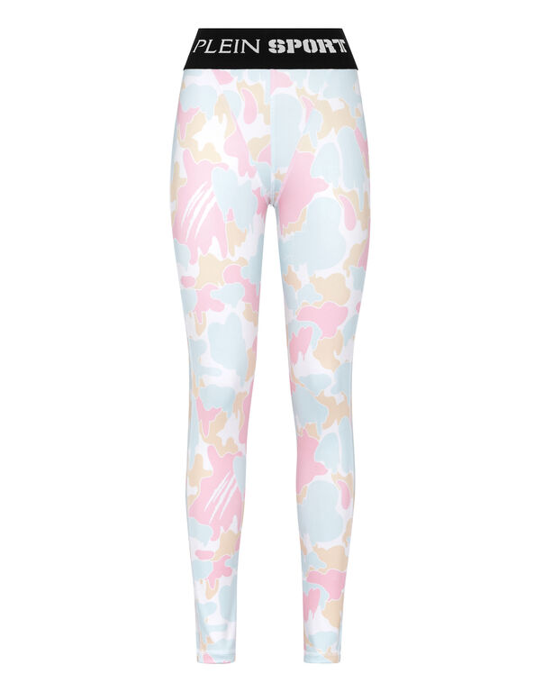 plein sport Jogging Push Up Cutting Leggings Camouflage rose / light blue