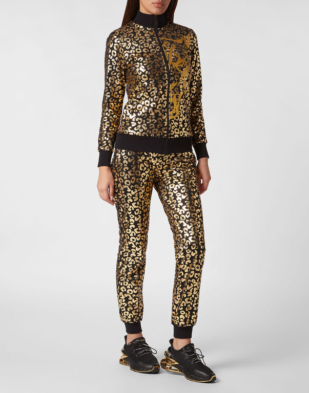 Plein Sport Jogging Tracksuit: Top/Trousers Leopard Gold