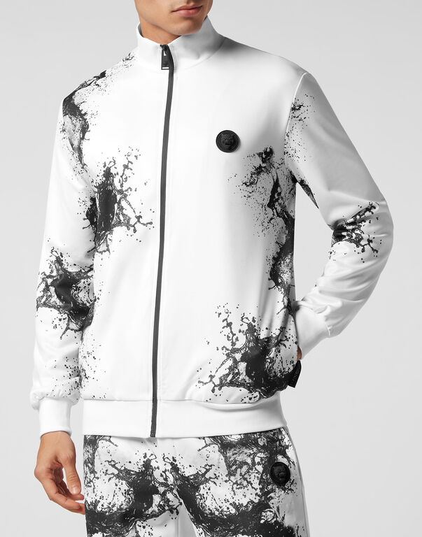 Plein Sport Jogging Tracksuit: Top/Trousers Splash Extreme White