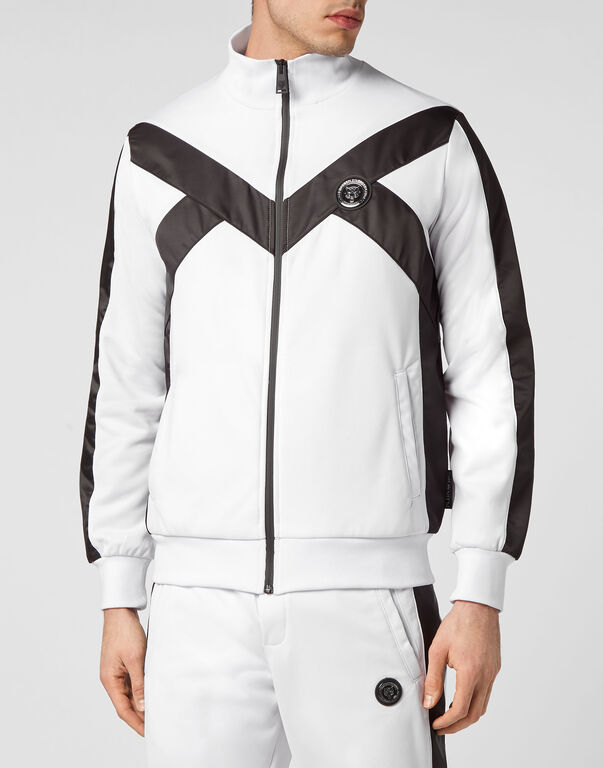 Plein Sport Jogging Tracksuit:Top/Trousers Tiger White