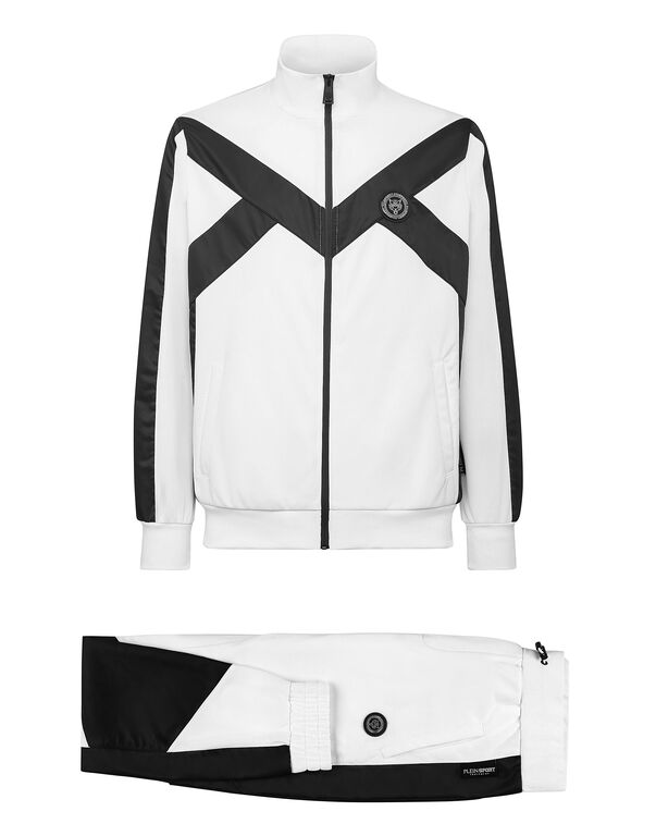 plein sport Jogging Tracksuit:Top/Trousers Tiger white