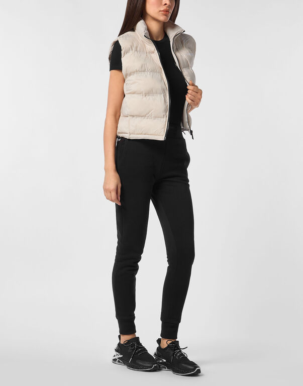 Plein Sport Lightweight Padded Vest Scratch Light Grey