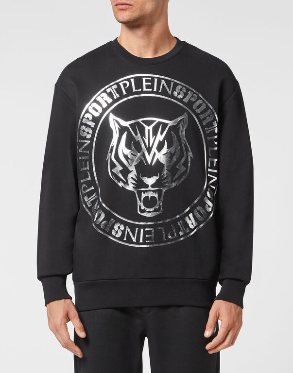 Plein Sport Longsleeve Sweatshirt Tiger Black/silver