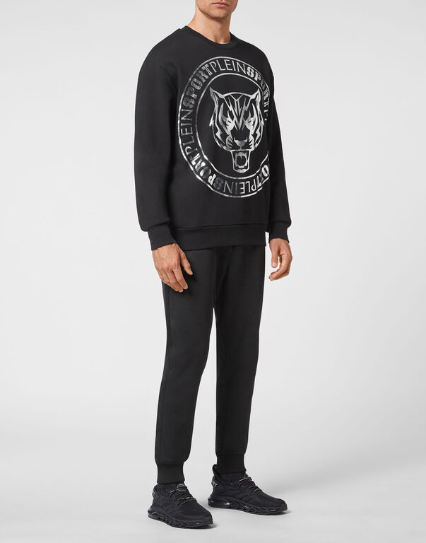 Plein Sport Longsleeve Sweatshirt Tiger Black/silver