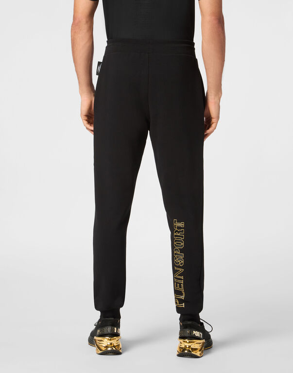 Plein Sport Loose Fit Jogging Pants Lamina Scratch Black/light Gold
