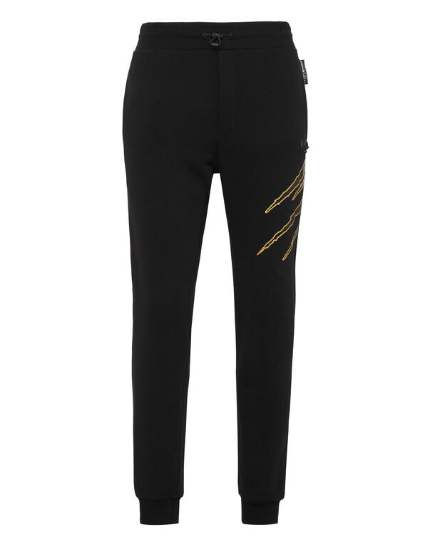 plein sport Loose Fit Jogging Pants Lamina Scratch black/light gold