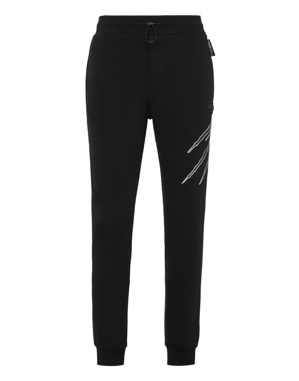 plein sport Loose Fit Jogging Pants Lamina Scratch black/silver
