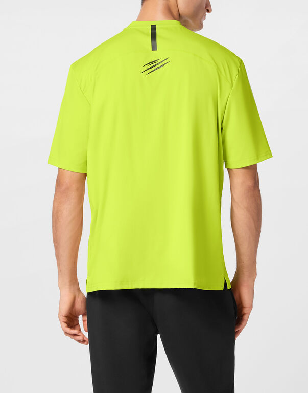 Plein Sport Micro Rib T-shirt Round Neck SS Yellow Fluo