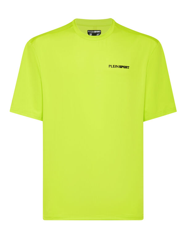 plein sport Micro Rib T-shirt Round Neck SS yellow fluo