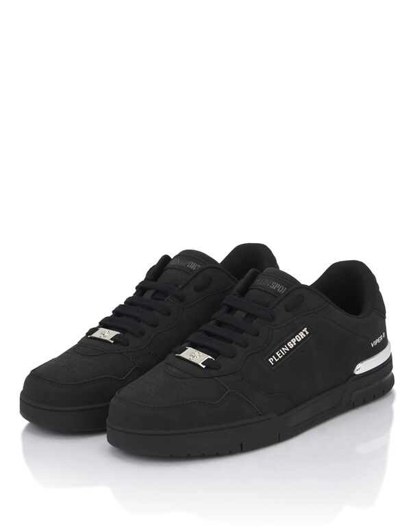 Plein Sport Nabuk Eco Leather Lo-Top Sneakers Black / Black