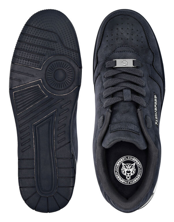 Plein Sport Nabuk Eco Leather Lo-Top Sneakers Middle Blue