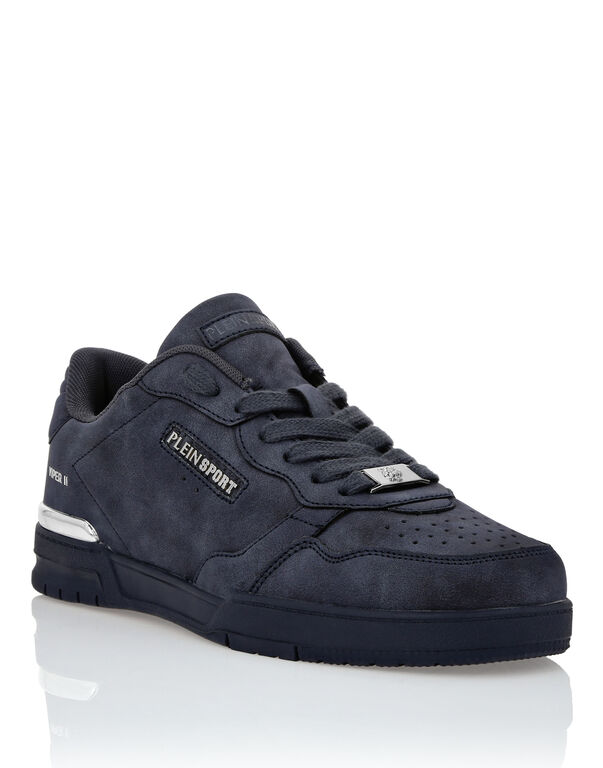 plein sport Nabuk Eco Leather Lo-Top Sneakers middle blue