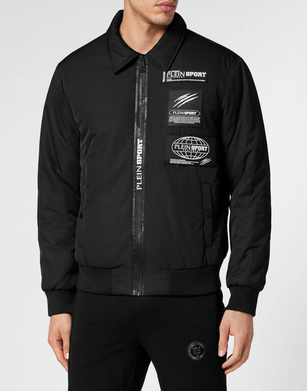 Plein Sport Nylon Bomber Global Express Edition Black
