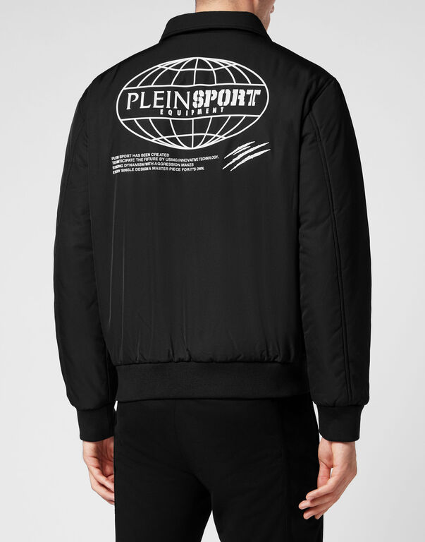Plein Sport Nylon Bomber Global Express Edition Black