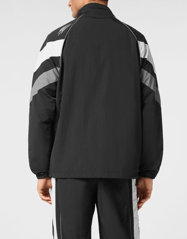 Plein Sport Nylon Jogging Bomber Jacket LS Scratch Black