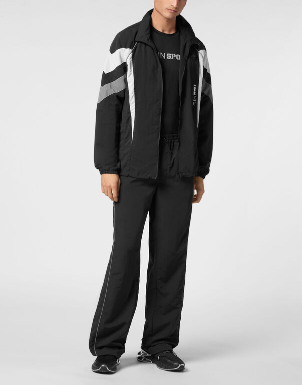 Plein Sport Nylon Jogging Bomber Jacket LS Scratch Black