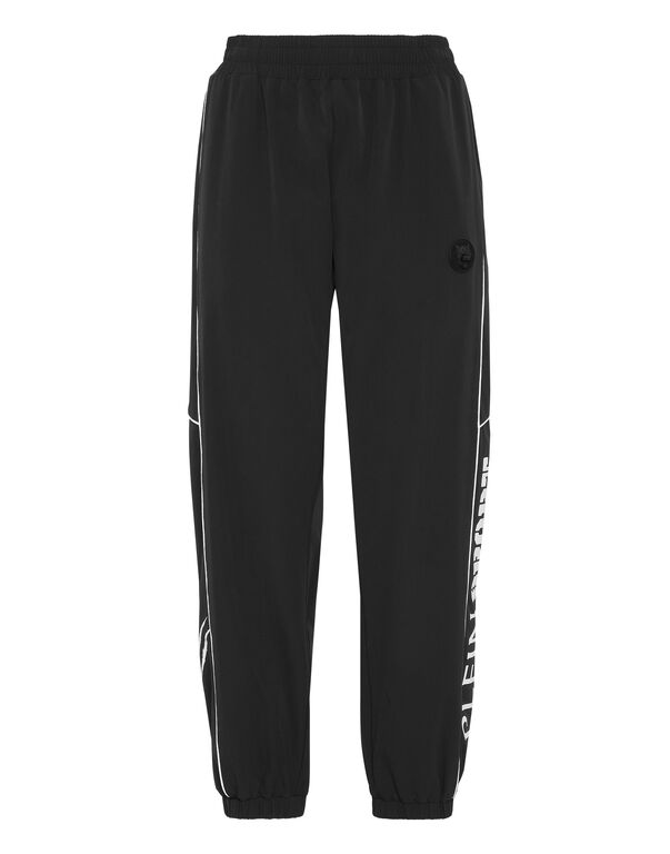 plein sport Nylon Loose Fit Piping Jogging Pants Scratch black