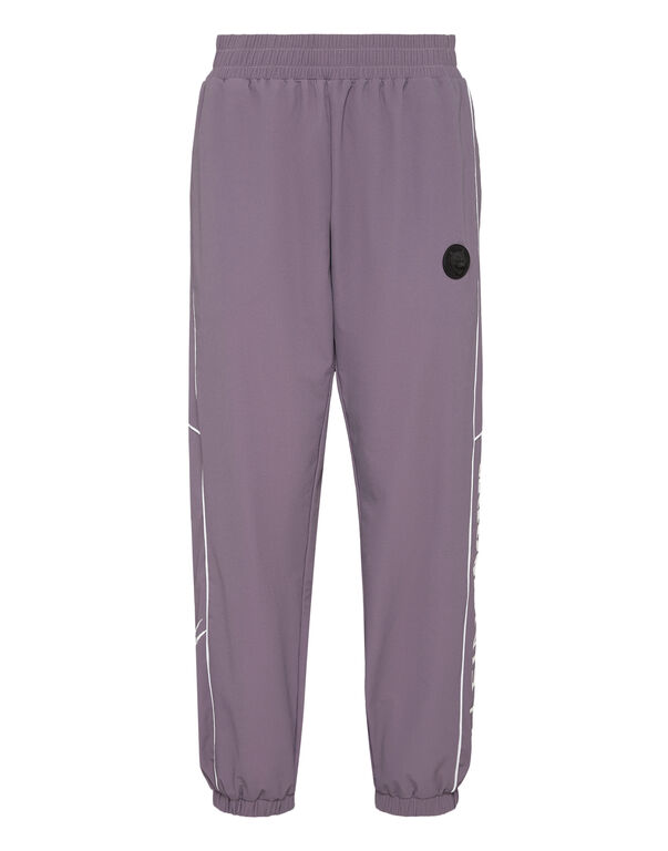 plein sport Nylon Loose Fit Piping Jogging Pants Scratch Purple
