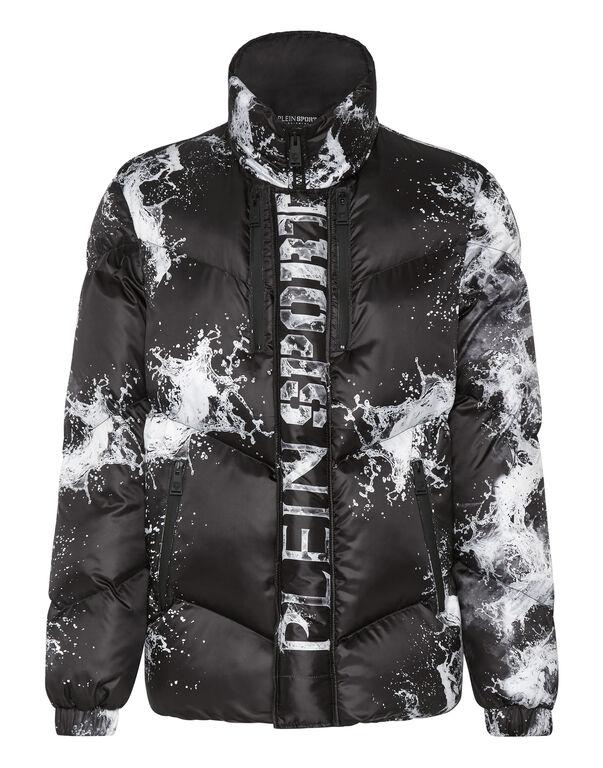 plein sport Nylon Paddded Jacket Splash Extreme black / white