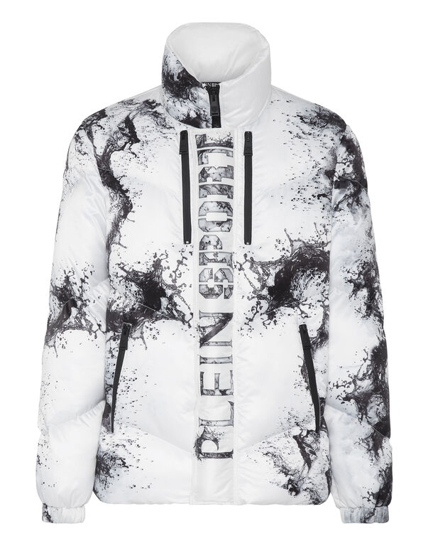 plein sport Nylon Paddded Jacket Splash Extreme white / black
