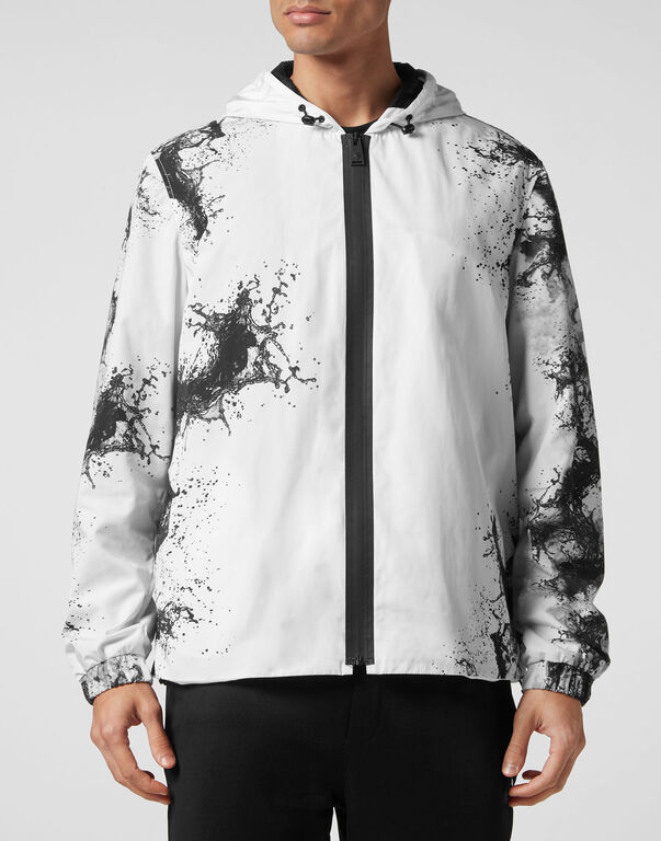 Plein Sport Nylon Windbreaker Splash Extreme White / Black