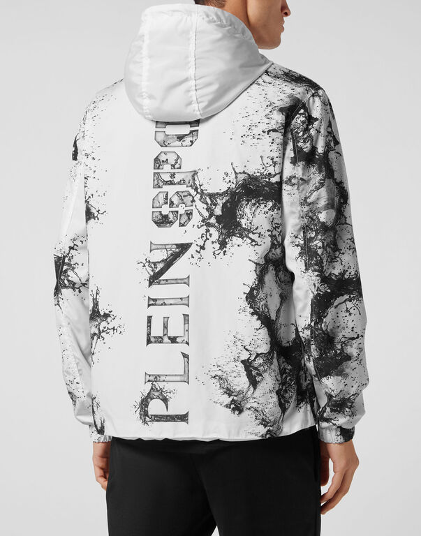 Plein Sport Nylon Windbreaker Splash Extreme White / Black