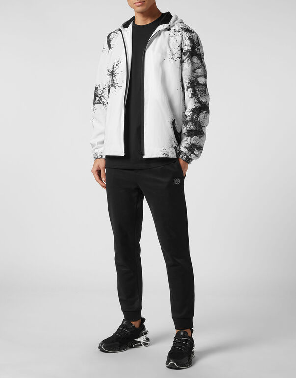 Plein Sport Nylon Windbreaker Splash Extreme White / Black