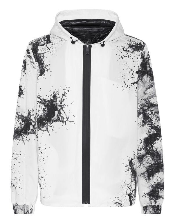 plein sport Nylon Windbreaker Splash Extreme white / black