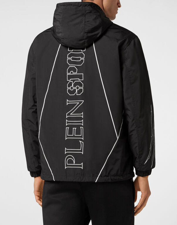 Plein Sport Nylon Windbreaker Tiger Court Edition Black