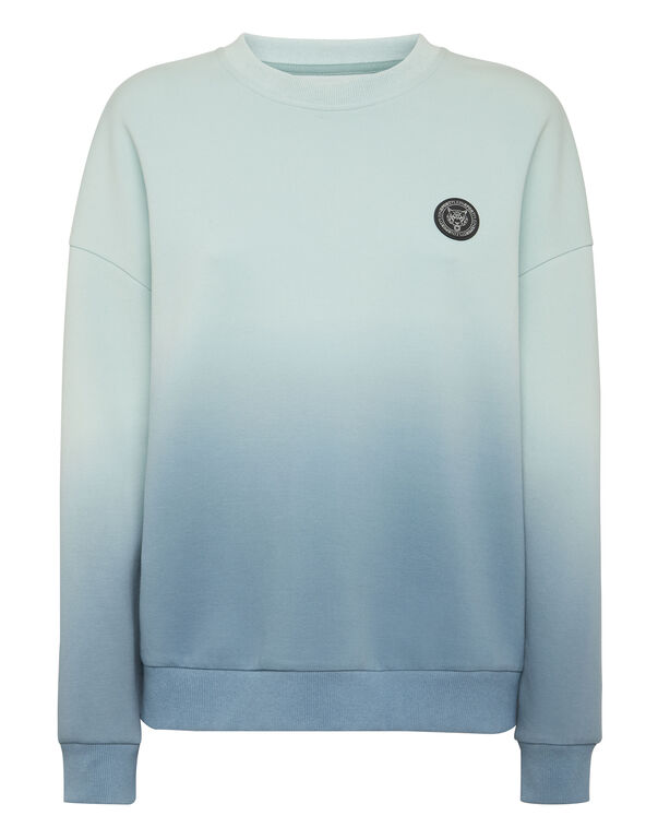 plein sport Oversize Hoodie Sweatshirt Degrade light blue