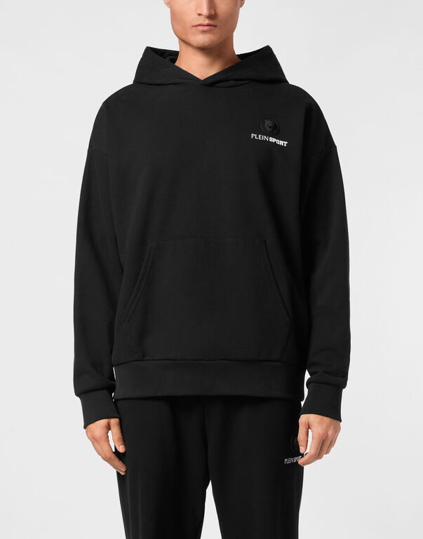 Plein Sport Oversize Hoodie Sweatshirt LS Scratch Black