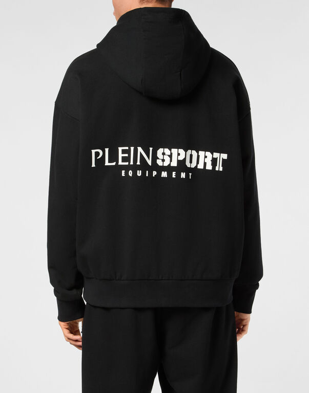 Plein Sport Oversize Hoodie Sweatshirt LS Scratch Black