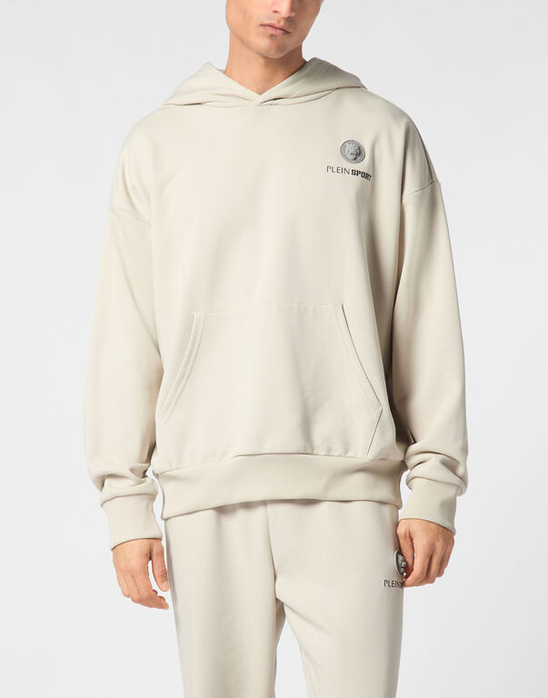 Plein Sport Oversize Hoodie Sweatshirt LS Scratch Grey