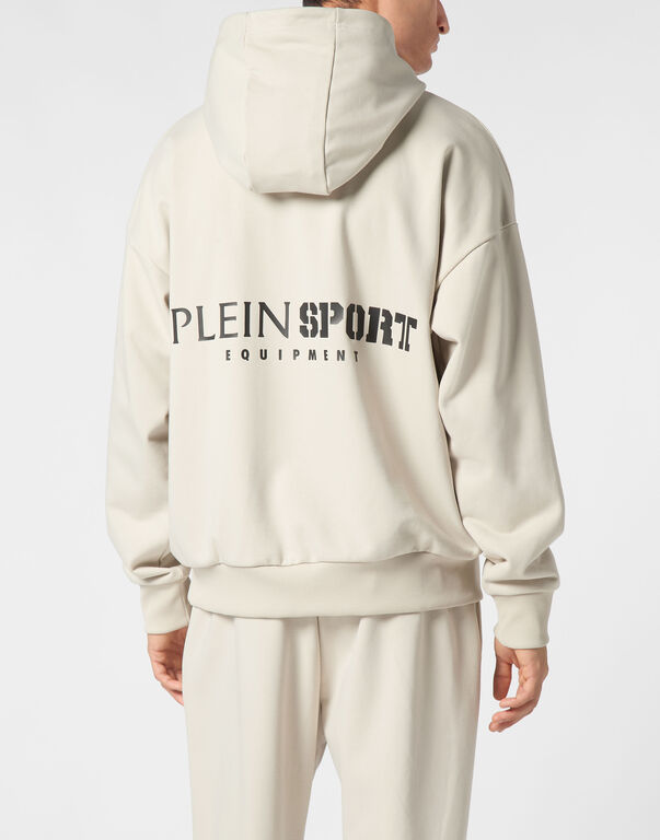 Plein Sport Oversize Hoodie Sweatshirt LS Scratch Grey