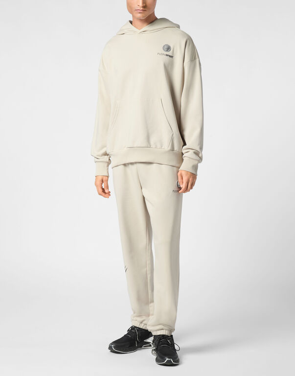 Plein Sport Oversize Hoodie Sweatshirt LS Scratch Grey