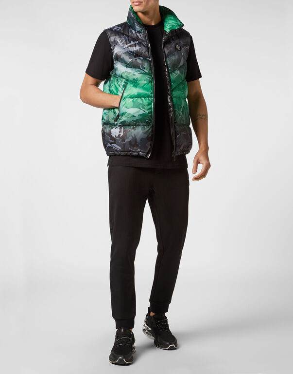 Plein Sport Padded Vest Neon Amazon Edition (Camouflage) Black+green Fluo