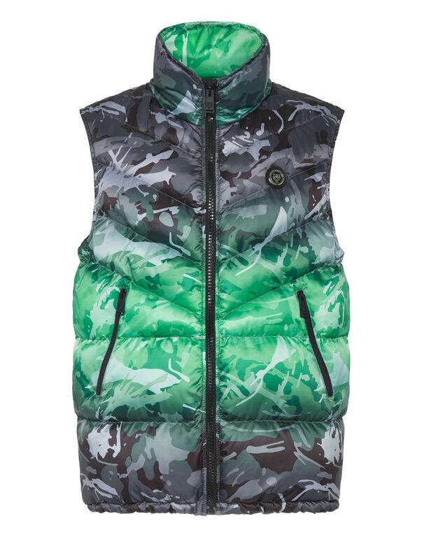 plein sport Padded Vest Neon Amazon Edition (Camouflage) black+green fluo