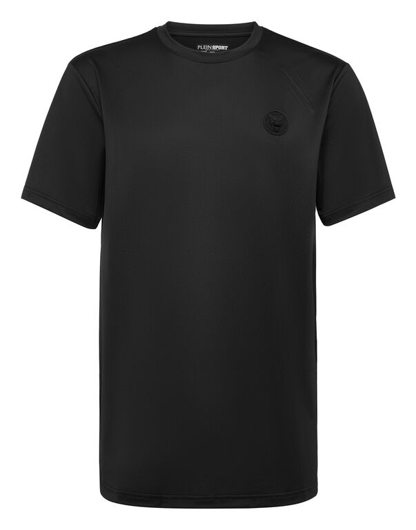 plein sport Perforated Dry Fit Round Neck T-Shirt black