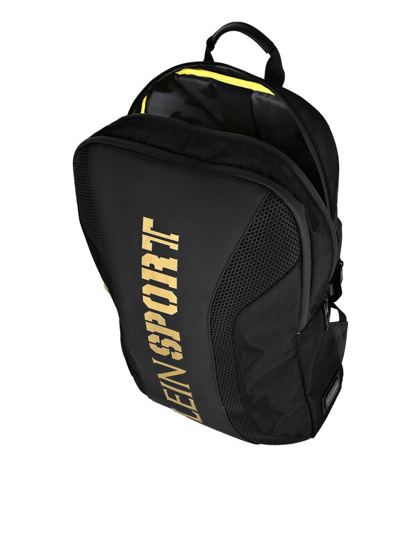 Plein Sport Backpack Sports Logo Black / Gold