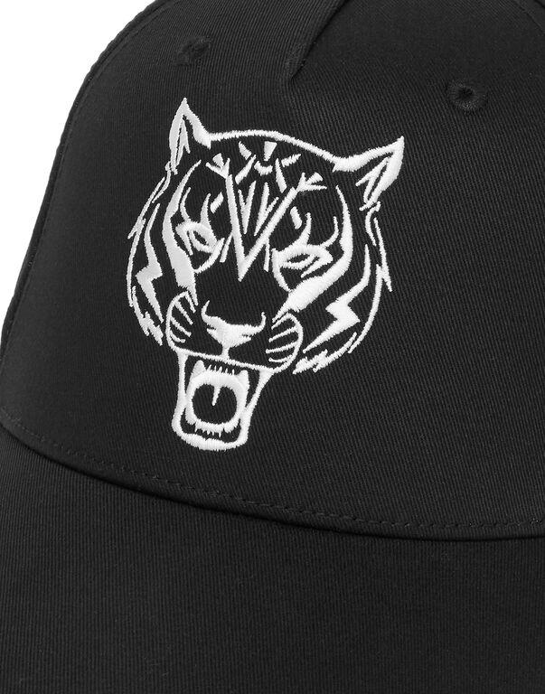 Plein Sport Baseball Cap Tiger Black / White