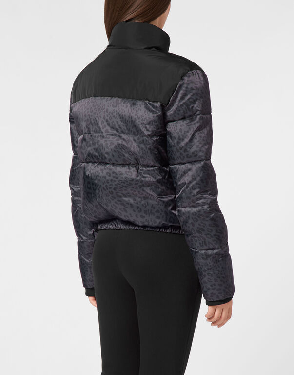 Plein Sport Basic Bomber Leopard Black