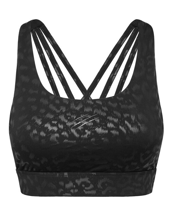 plein sport Black Leopard Sport Bra black