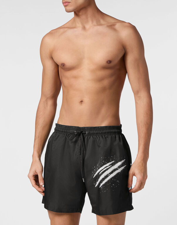 Plein Sport Boxer Shorts Black / White