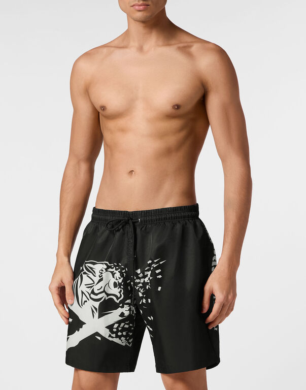 Plein Sport Boxer Shorts Black / White