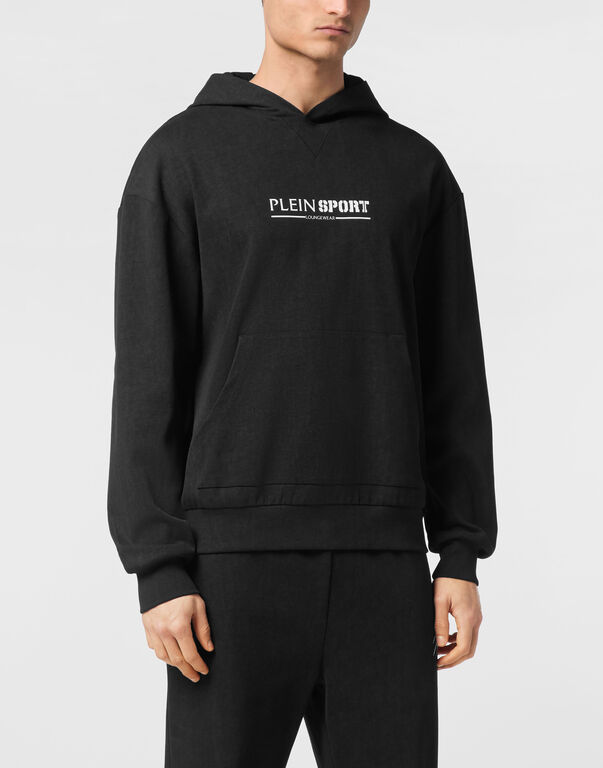 Plein Sport Cold Dye Hoodie Sweatshirt LS Black