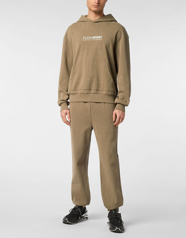 Plein Sport Cold Dye Hoodie Sweatshirt LS Military